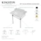 Kingston Brass 30 Carrara Marble Console Sink with Stainless Steel Legs, Marble WhitePolished Chrome LMS30M81ST - alternate 6